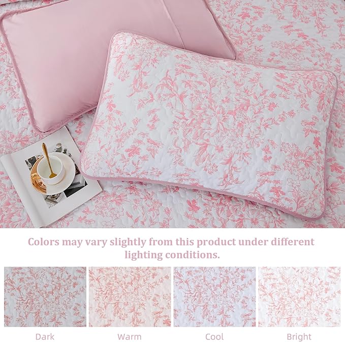 WONGS BEDDING Quilt Queen Size, Botanical Quilt - Image 6