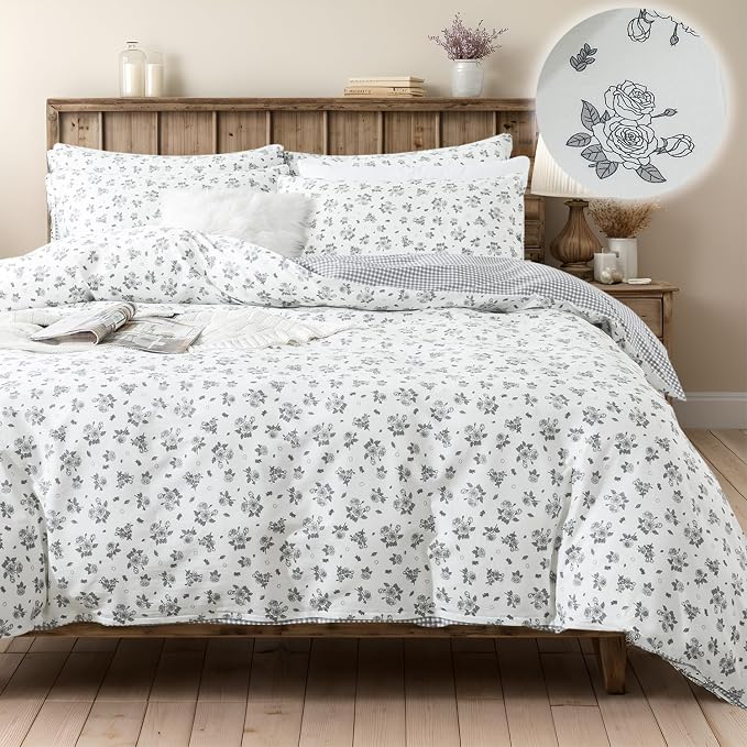 FADFAY Floral Duvet Cover Set Twin XL by CottonWorldSweetDream