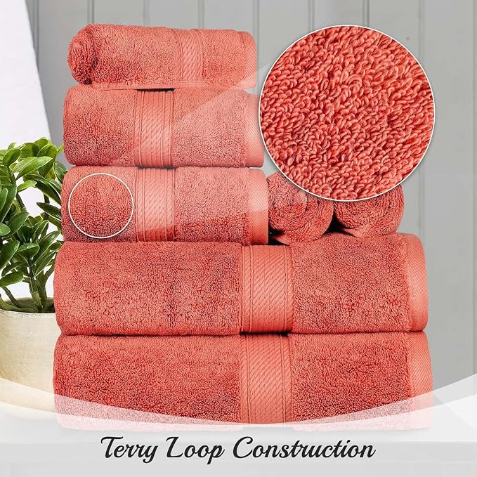 Superior Egyptian Cotton Pile 9 Piece Towel Set, Includes 3 Bath, 3 Hand - Image 7