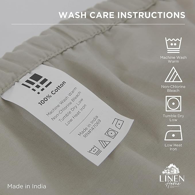 Linen Home 100% Cotton Percale Weave Fitted Sheet, Twin Size, Prelude Purple - Image 7