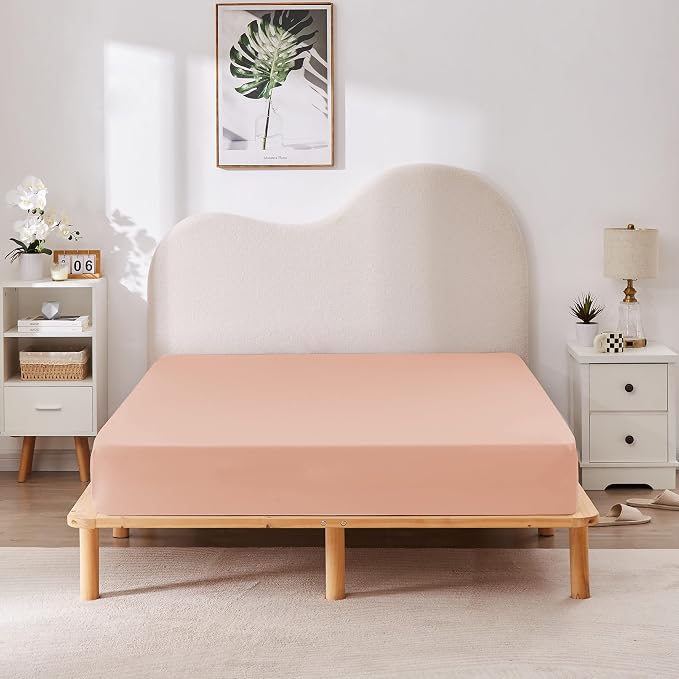 HBHLFZ Twin XL Fitted Sheet Only 2 Pack, Soft Breathable Bottom Sheet - Image 7