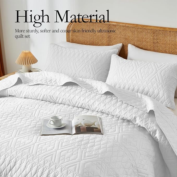 akkialla Full/Queen Size Quilt Bedding Set, Modern Style Geoetric Pattern - Image 3