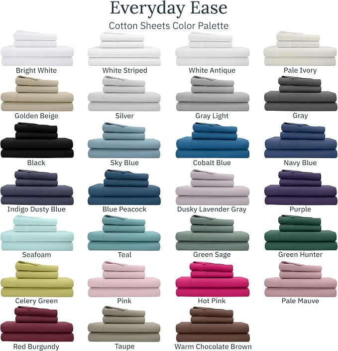 California Design Den Soft Split King 100% Cotton Sheet Sets, 400 TC Good - Image 8