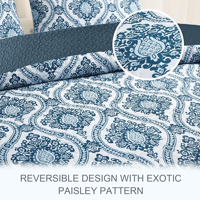 Exclusivo Mezcla Reversible Boho Quilts Queen Size - Image 3