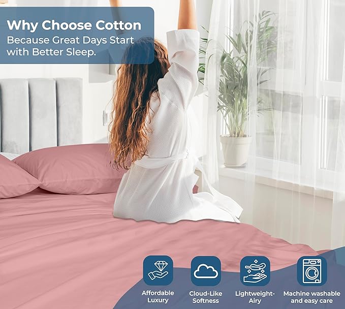 Royale Linens 100% Organic Cotton Full Flat Sheet Only - Image 7