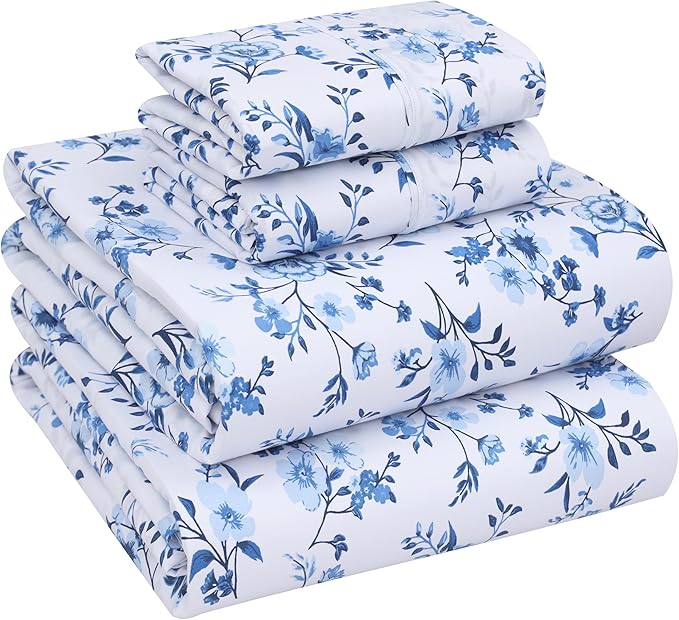 RUVANTI 100% Cotton Sheets – King Size Percale Bedding, Cooling & Breathable by Ruvanti
