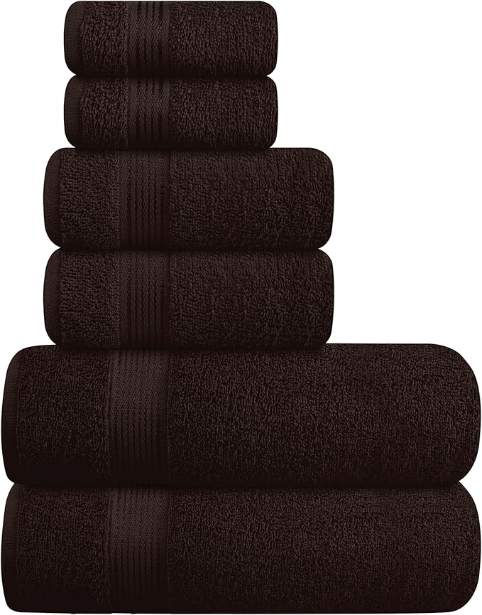 Elvana Home Ultra Soft 6 Pack Cotton Towel Set, Contains 2 Bath Towels 28x55 by Unknown