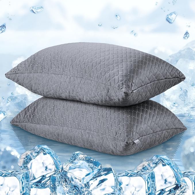 puredown® Pillows Queen Size Set of 2, Shredded Memory Foam Pillows, Cooling by Puredown