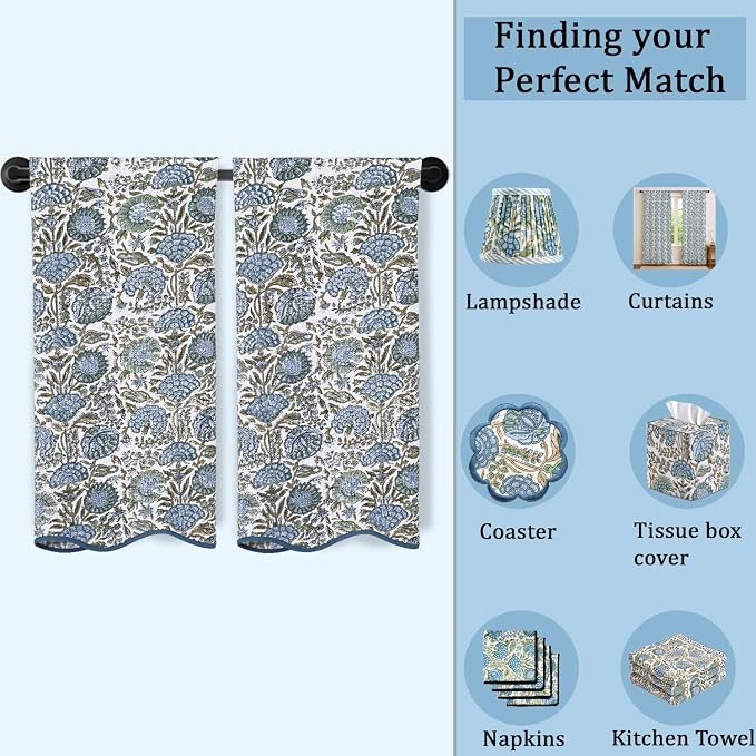 Ridhi Asparagus Green Hand Block Print Waffle Scallope Cotton Bath Towel Set of - Image 9