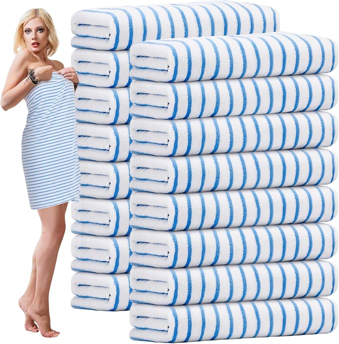 SmoothNovelty 16 Pack Microfiber Bath Towels Bulk 27'' x 60'' Oversized Size by SmoothNovelty