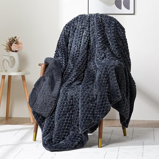 Wemore Fleece Weighted Blanket for Adults, Dual Sided Cozy Soft Sherpa Heavy by WemoreDirect