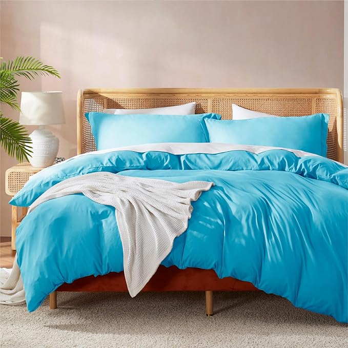 Nestl Bright Blue Duvet Cover King Size by Nestl