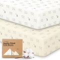 KeaBabies 2-Pack Organic Crib Sheets by KeaBabies