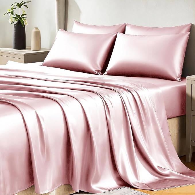 CozyLux Satin Sheets King Size Sheet Set by CozyLux