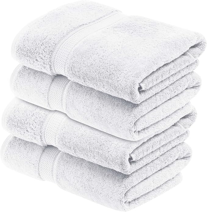 Superior Egyptian Cotton Pile Bath Towel Set of 4, Ultra Soft Luxury Towels - Image 2