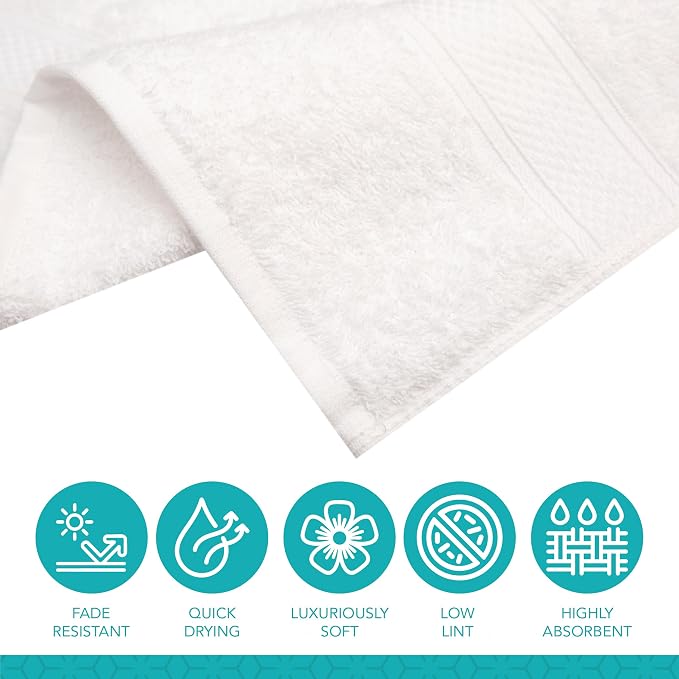 Pleasant Home Bath Towels Set of 6 100% Cotton, 515 GSM | Lightweight, Soft & - Image 3