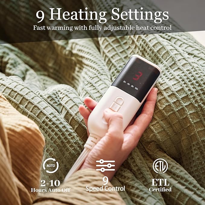 Texciting Electric Blanket Twin Size 62''X84'' - Image 2