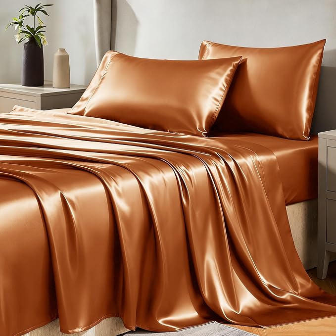 CozyLux Satin Sheets Full Size Sheets by CozyLux