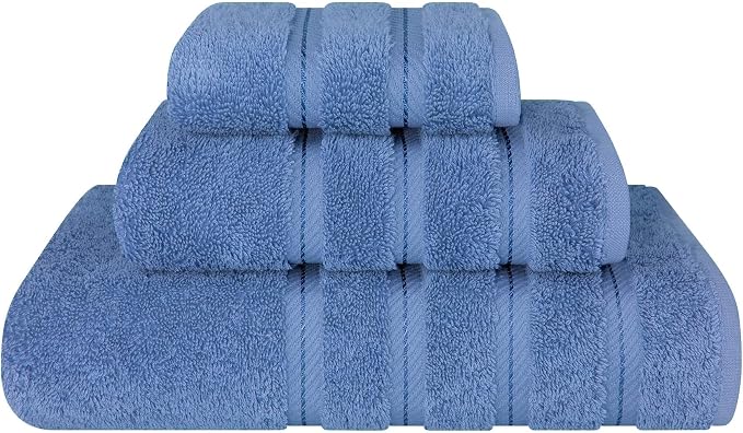 American Soft Linen Premium 3 Piece Towel Set, 1 Bath Towel 1 Hand Towel 1 by AmericanSoftLinen