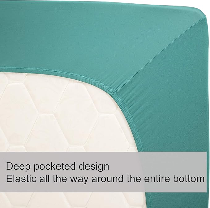 Soft Stretch Full Size Fitted Sheet Only - Image 5