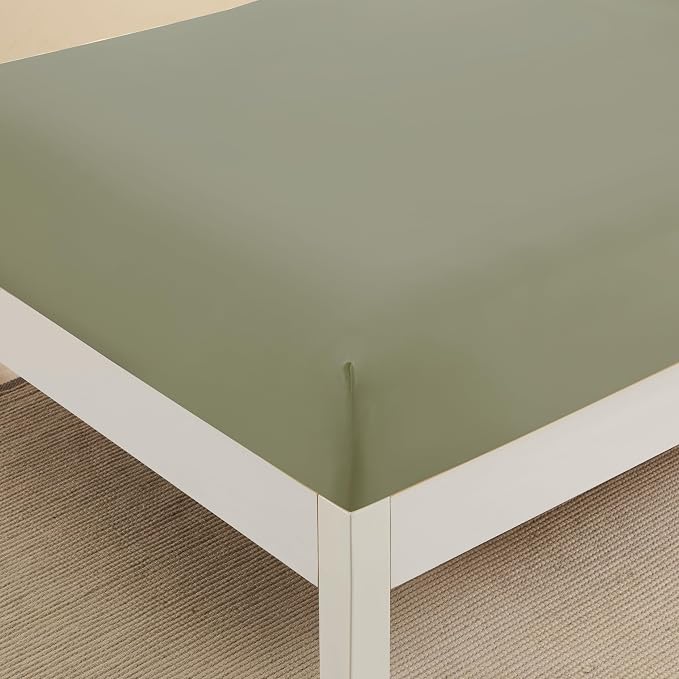 Twin Fitted Sheet Only with Full Elastic & Built in Corner Sheet Straps to - Image 2