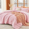 MUXHOMO Pink Full Comforter Sets, All Season Ultra Soft Down Alternative Bedding by MUXHOMO