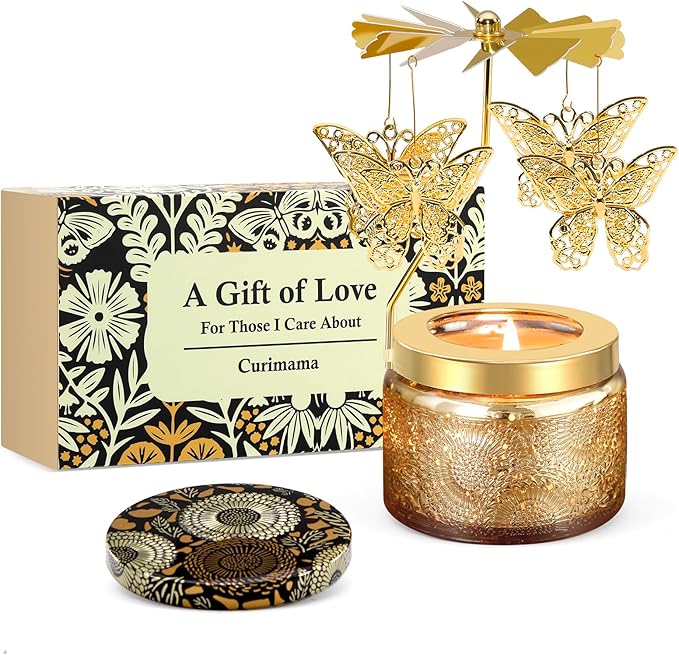 Mothers Day Gifts for Mom from Daughter, Butterfly Candle Gifts for Women by Curimama