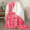 Aemicion Strawberry Pink Weighted Blanket 15lbs Twin Size 48x72in, Soft Sherpa by Aemicion