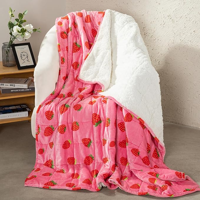 Aemicion Strawberry Pink Weighted Blanket by Aemicion
