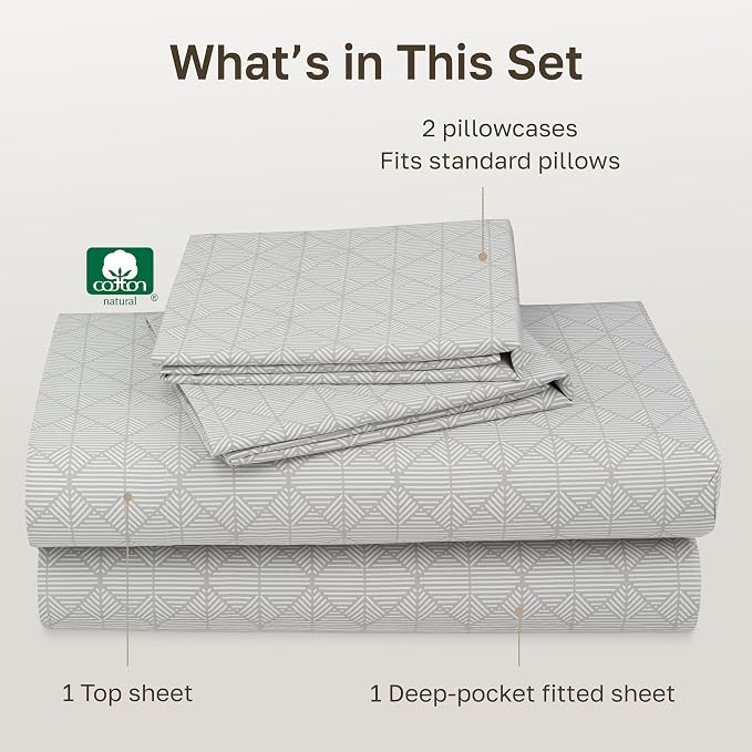 California Design Den Soft Full Size 100% Cotton Sheet Sets, 400 TC Good - Image 4