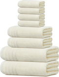 Tens Towels Pack of 8 Towels Set, 2 Extra Large Bath, 2 Hand, 4 Washcloths by TensTowels
