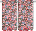 Ridhi Block Print Dark Salmon Cotton Spa/Beach Towel 27"x54" Set of 2 Handmade by Ridhi