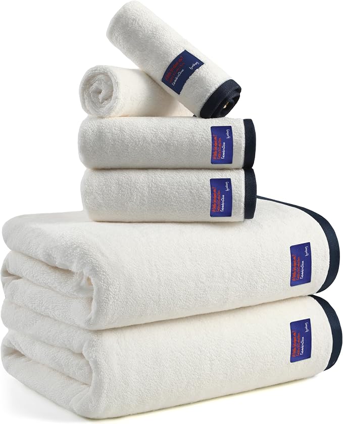 REDKISS 6 Piece Luxury Bath Towel Set, 2 Bath Towels, 2 Hand Towels, 2 by REDKISSOnline