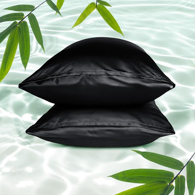 Bare Home 100% Rayon Made from Bamboo Luxury Standard Size Set of 2 Cooling by BareHome