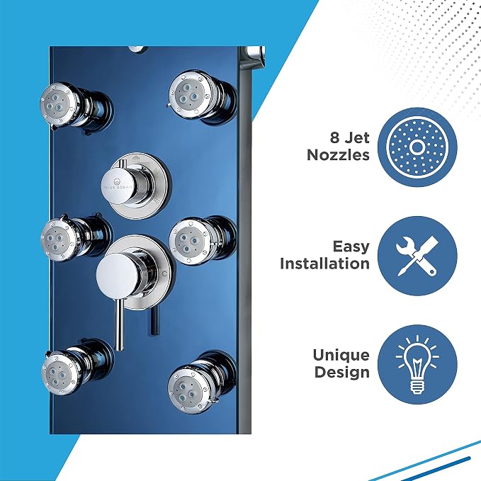 Blue Ocean 52" Stainless Steel SPS392H Shower Panel Tower System - Image 6