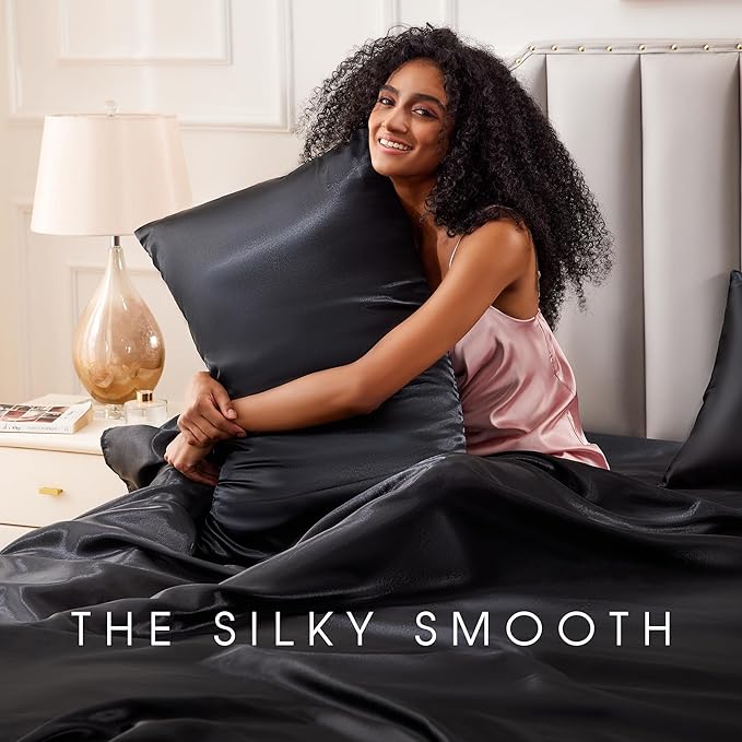 FreshCulture Satin Sheets Twin Size Bed Set - Image 6
