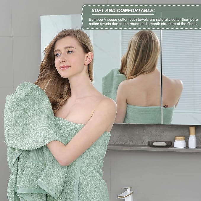 Aibaser Bath Towels, 27x54inch - Image 5
