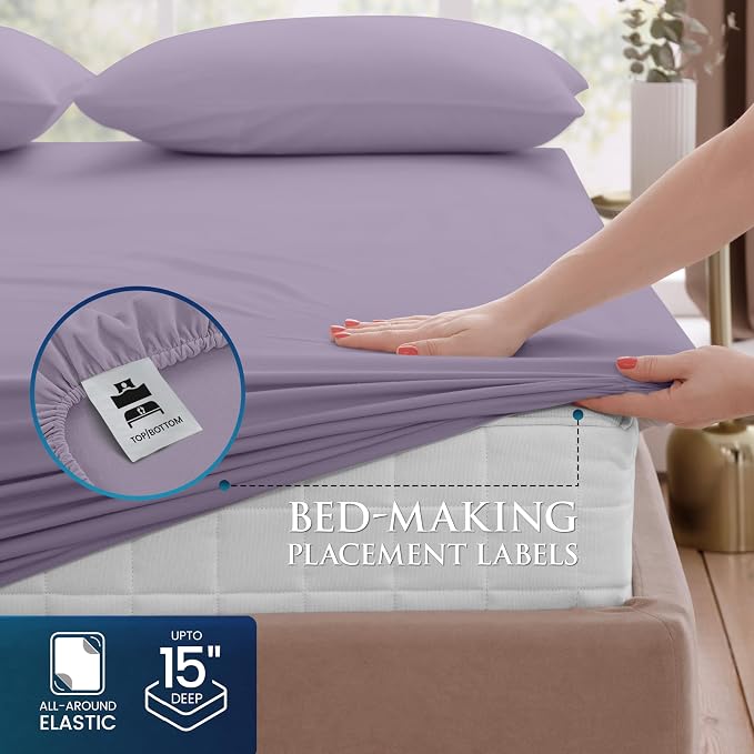 Utopia Bedding Queen Size 4 Piece Sheet Set - Image 3