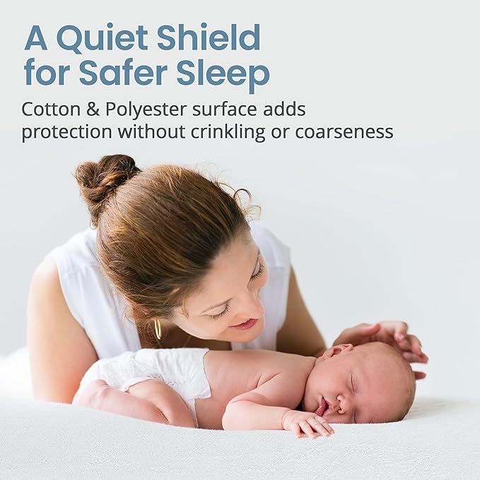 SafeRest Waterproof Crib Size Mattress Protector - Image 7