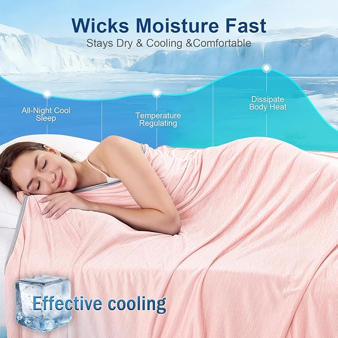 KMUSET Cooling Blanket Queen Size, Double Sided Summer Cooling Blankets - Image 4