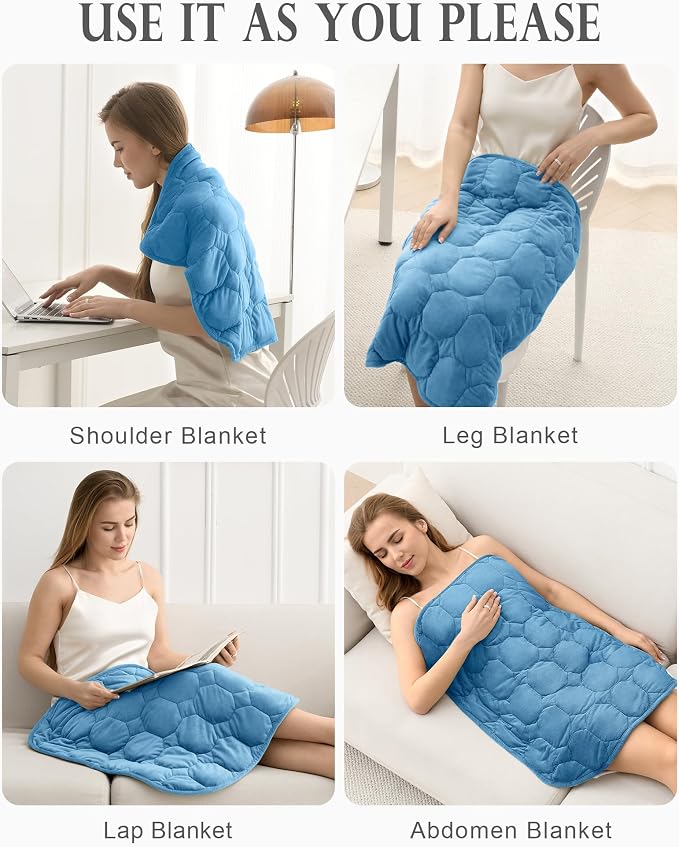 Cottonblue Weighted Lap Blanket 7lbs, Cozy Luxury Crystal Velvet Weighted - Image 6