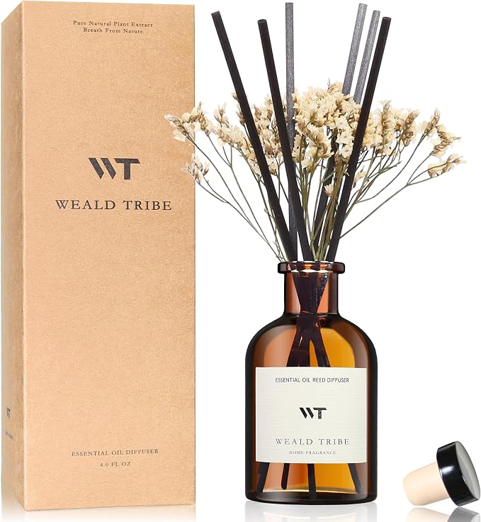 WEALD TRIBE Flower Reed Diffuser Set Lime & Citrus Scent by WEALD+TRIBE