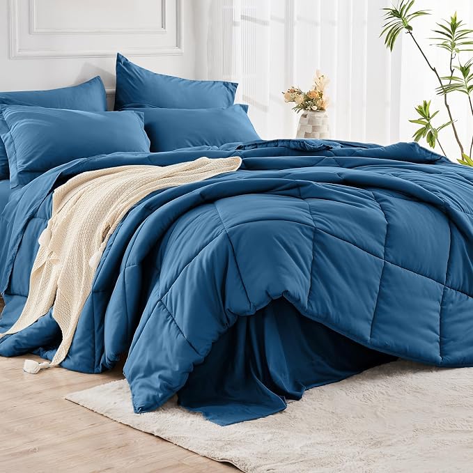 JOLLYVOGUE Queen Comforter Set, Ultra-Soft Bed in a Bag Queen Size 7 Pieces - Image 9