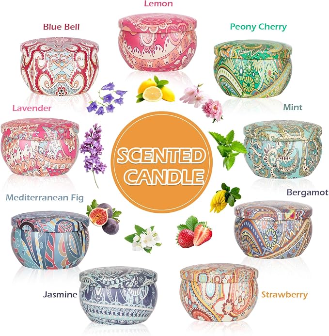 9 Pack 22.5oz in Total Scented Candles Gifts - Image 2