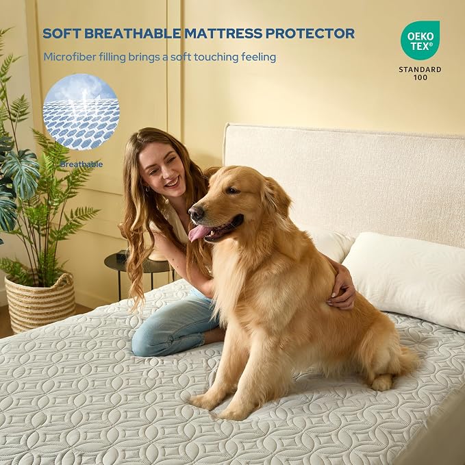BEDLORE Waterproof Mattress Protector, King Size Mattress Pad - Image 3