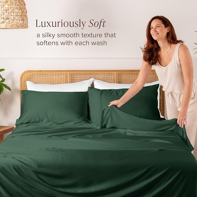 Bare Home 100% Rayon Made from Bamboo Luxury Queen Size Set of 2 Cooling - Image 2