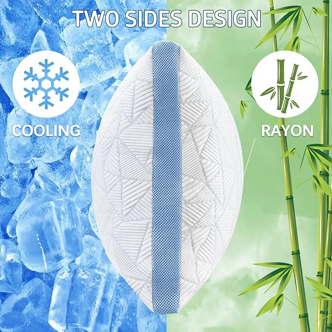 BETU Cooling Pillow King Size, Shredded Memory Foam Pillows - Image 2