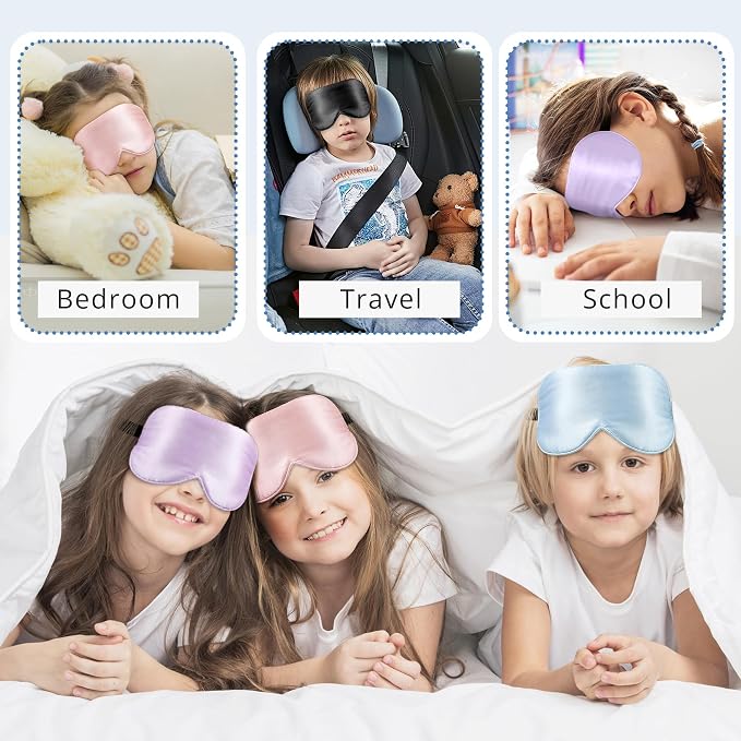Kids Sleep Mask Eye Cover, 100% Real Natural Pure Silk Eye Mask - Image 7