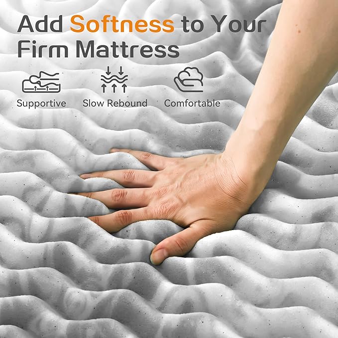 SINWEEK 1.5 Inch Memory Foam Mattress Topper Twin XL, Twin Extra Long Mattress - Image 4