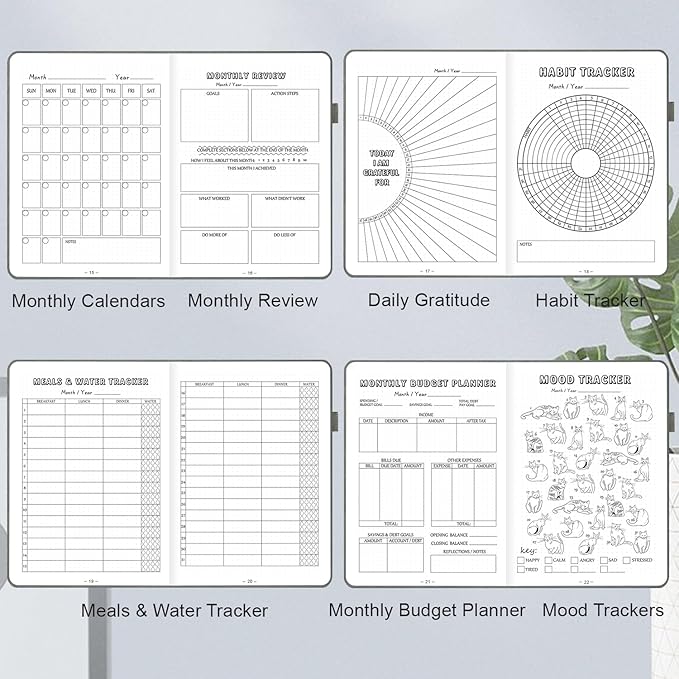 Dotted Journal Notebook with Premade Bullet Templates, Pre-made Dot Grid - Image 5